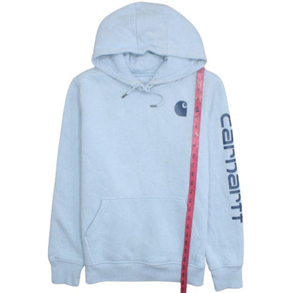 Carhartt Men's Light Blue Relaxed Fit Pullover Hoodie Size M