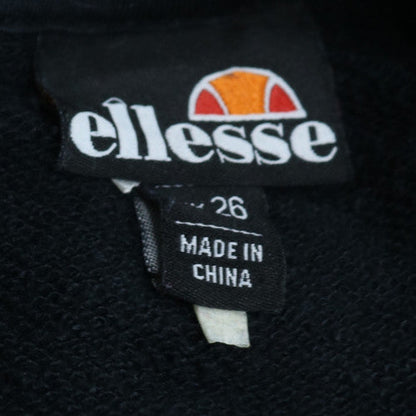 Ellesse Womens Black Hoodie Size 26 Pullover Hooded Sweatshirt