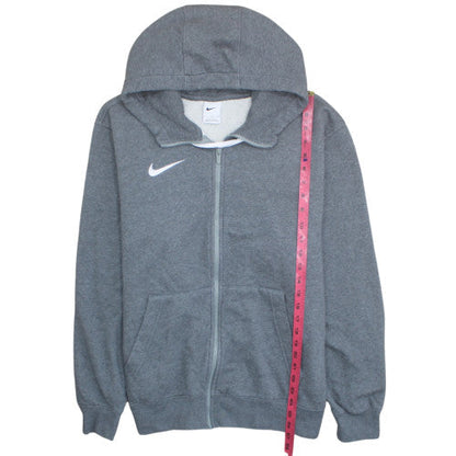 Nike Men's Grey Full Zip Hoodie L Fleece Sports Sweatshirt