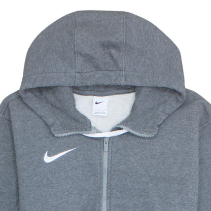Nike Men's Grey Full Zip Hoodie L Fleece Sports Sweatshirt