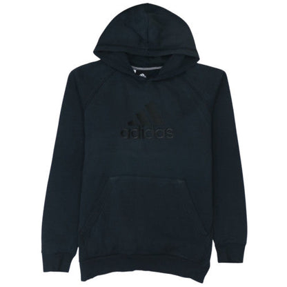 Adidas Boys Black 15-16 Years Pullover Hoodie Essentials Cotton Blend