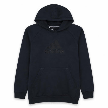 Adidas Boys Black 15-16 Years Pullover Hoodie Essentials Cotton Blend