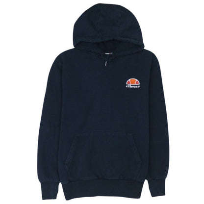 Ellesse Mens Blue Pullover Hoodie Size L Logo Fleece Sweatshirt