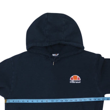Ellesse Mens Blue Pullover Hoodie Size L Logo Fleece Sweatshirt