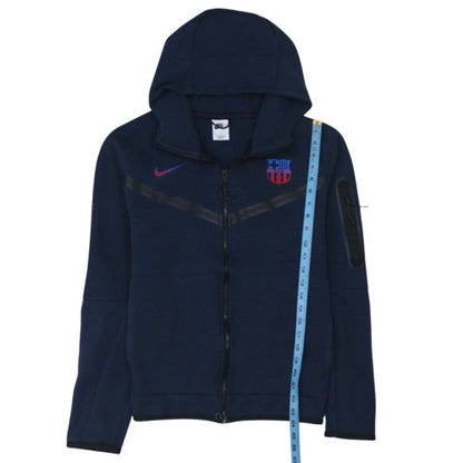 Nike Men's Blue Full Zip Hoodie M Barcelona Sportswear