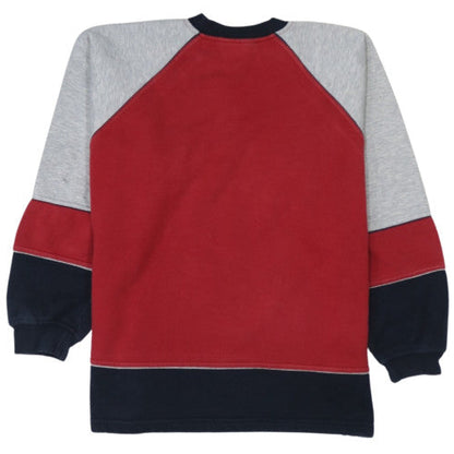 Süper Penye Mens Red Grey Colourblock Logo Sweatshirt M