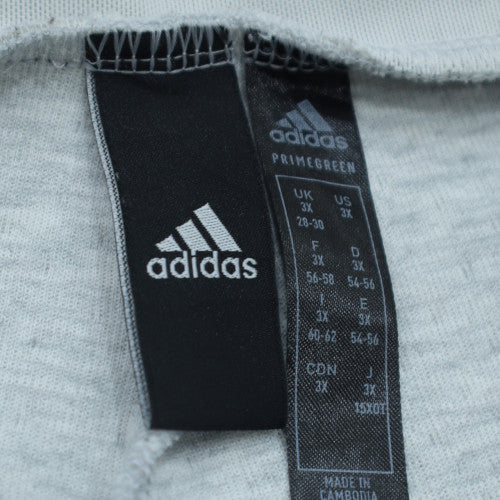 Adidas Women's Grey 3XL Jogger Trousers with Drawstring Waist