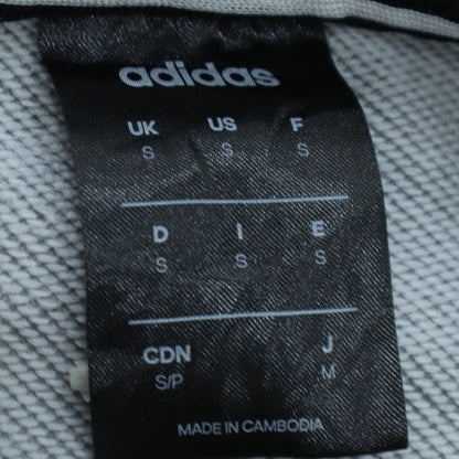 adidas Mens Grey Small Logo Crew Neck Pullover Sweatshirt