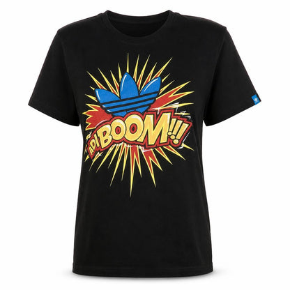 Adidas Women's Black Graphic Boom T-Shirt Size S Casual