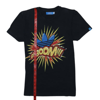Adidas Women's Black Graphic Boom T-Shirt Size S Casual