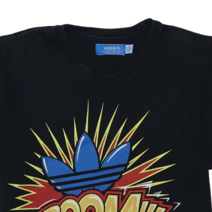 Adidas Women's Black Graphic Boom T-Shirt Size S Casual