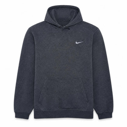 Nike Men's Grey Pullover Hoodie L Regular Fit Fleece Sportswear