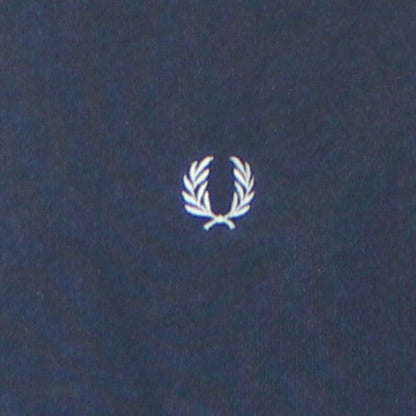 Fred Perry Men's Blue Full Zip Hoodie L Cotton Fleece Sweatshirt
