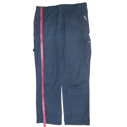 Dickies Men's Navy Cargo Work Trousers Size 36R Cotton Blend