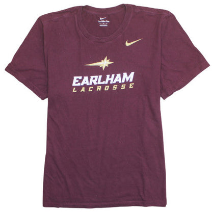 Nike Men's Maroon Earlham Lacrosse Graphic T-Shirt XL Cotton Tee