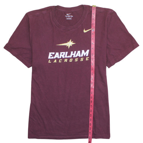 Nike Men's Maroon Earlham Lacrosse Graphic T-Shirt XL Cotton Tee