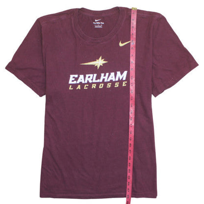 Nike Men's Maroon Earlham Lacrosse Graphic T-Shirt XL Cotton Tee