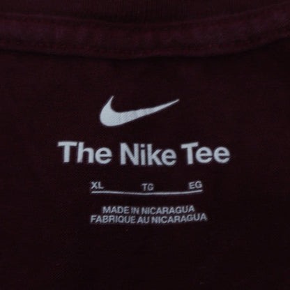 Nike Men's Maroon Earlham Lacrosse Graphic T-Shirt XL Cotton Tee