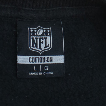Cotton On NFL Las Vegas Raiders Men's Black Crew Neck Sweatshirt L