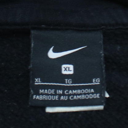 Nike Men's Black XL Pullover Hoodie Cotton Blend Athletic Style