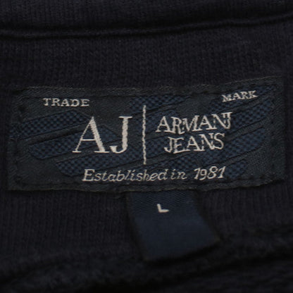 Armani Jeans Men's Black Full Zip Hoodie L Classic Logo Cotton
