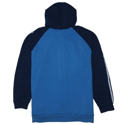 adidas Men’s Blue Full Zip Hoodie 2XL Sports Fleece Sweatshirt