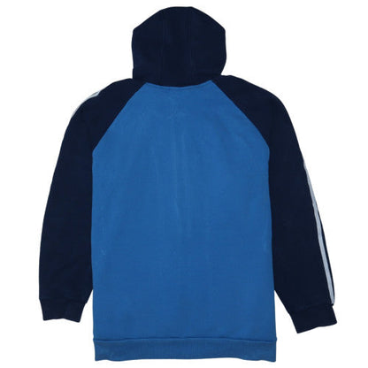 adidas Men’s Blue Full Zip Hoodie 2XL Sports Fleece Sweatshirt