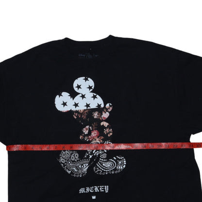 Disney x Neff Unisex Black Mickey Mouse 2XL Cotton Graphic T-Shirt