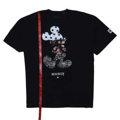 Disney x Neff Unisex Black Mickey Mouse 2XL Cotton Graphic T-Shirt