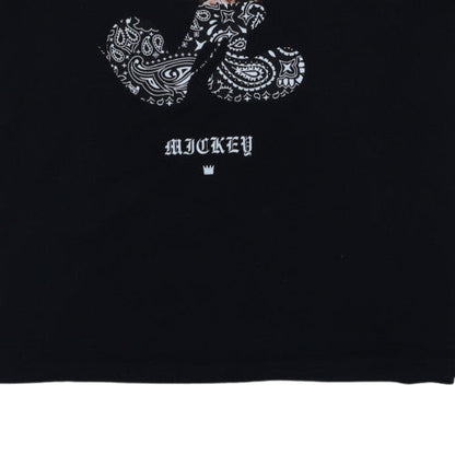 Disney x Neff Unisex Black Mickey Mouse 2XL Cotton Graphic T-Shirt