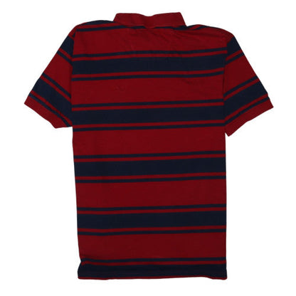 Nautica Men's Red Navy Striped 2XL Cotton Polo Shirt
