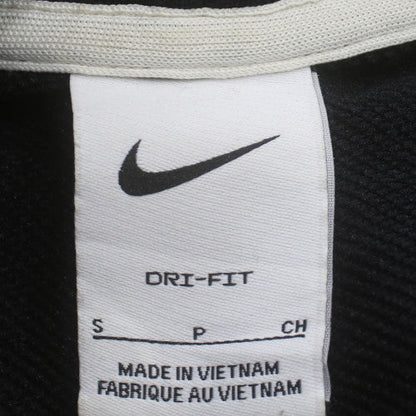 Nike Womens Black Dri-Fit Pullover Hoodie Size Small Zip Pocket