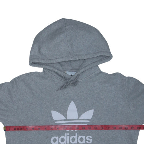Adidas Men's Grey Pullover Hoodie Size M Sports Fleece Sweatshirt
