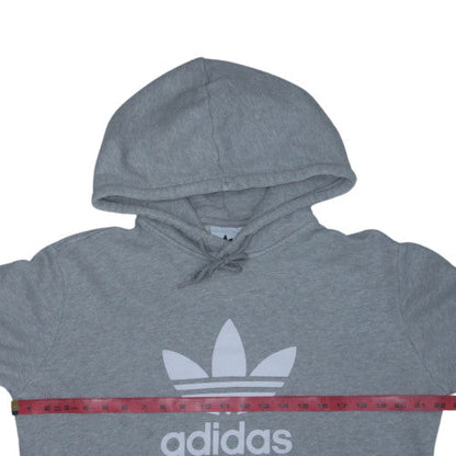 Adidas Men's Grey Pullover Hoodie Size M Sports Fleece Sweatshirt