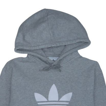 Adidas Men's Grey Pullover Hoodie Size M Sports Fleece Sweatshirt