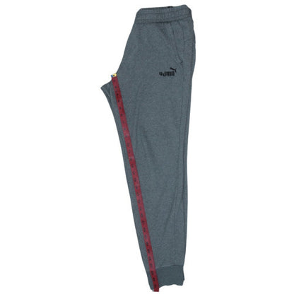 Puma Men’s Grey Jogger Trousers Size L Elastic Waist Cotton Blend