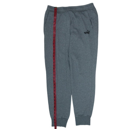 Puma Men’s Grey Jogger Trousers Size L Elastic Waist Cotton Blend
