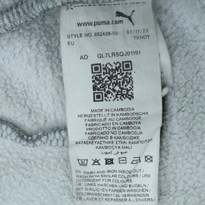 Puma Men’s Grey Jogger Trousers Size L Elastic Waist Cotton Blend