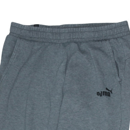 Puma Men’s Grey Jogger Trousers Size L Elastic Waist Cotton Blend