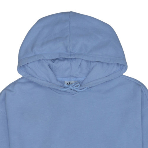 Adidas Womens Blue Pullover Hoodie Size M 12-14 Logo Print