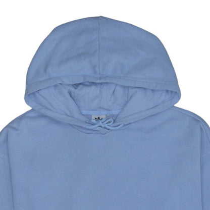 Adidas Womens Blue Pullover Hoodie Size M 12-14 Logo Print