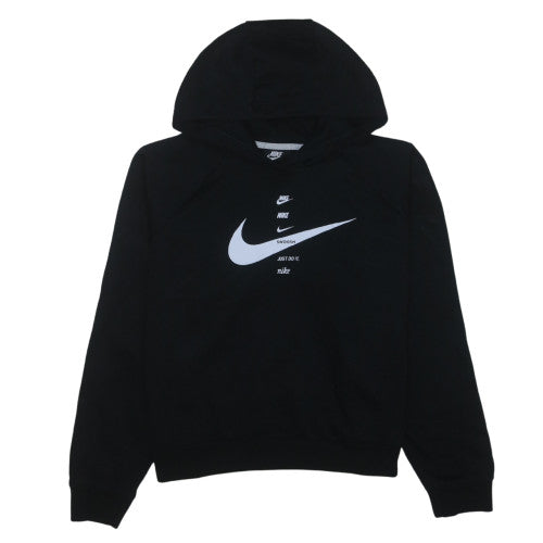Nike Women's Black XL Pullover Hoodie Logo Graphic Cotton Blend