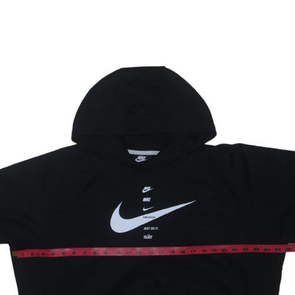 Nike Women's Black XL Pullover Hoodie Logo Graphic Cotton Blend