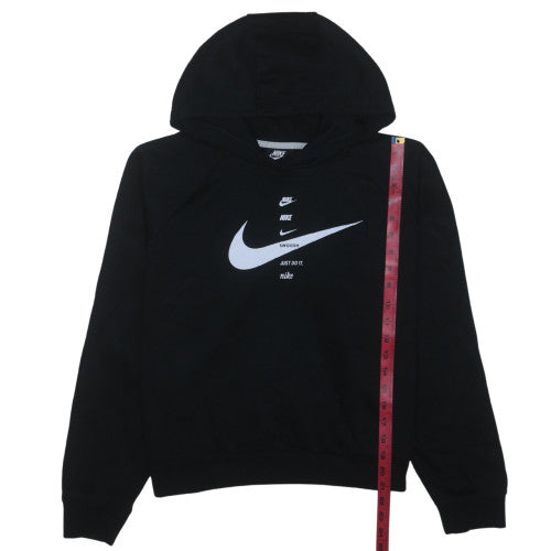 Nike Women's Black XL Pullover Hoodie Logo Graphic Cotton Blend