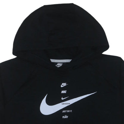 Nike Women's Black XL Pullover Hoodie Logo Graphic Cotton Blend