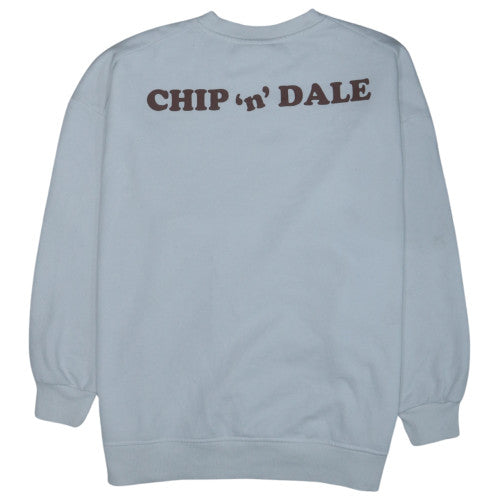 Disney Primark Women Blue Chip 'n' Dale Sweatshirt L Pullover Crew Neck