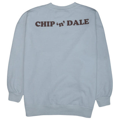 Disney Primark Women Blue Chip 'n' Dale Sweatshirt L Pullover Crew Neck