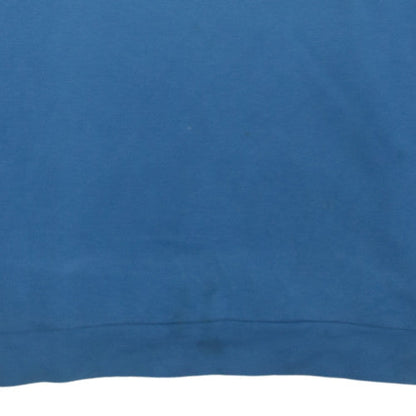 Adidas Men Blue Pullover Sweatshirt L Crew Neck Sports Style