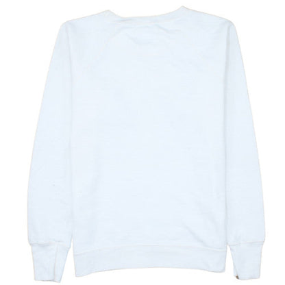 Champion Womens White Leopard Logo Sweatshirt Size L