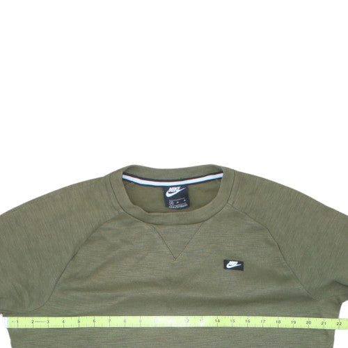 Nike Men's Green M Pullover Crew Neck Logo Sweatshirt